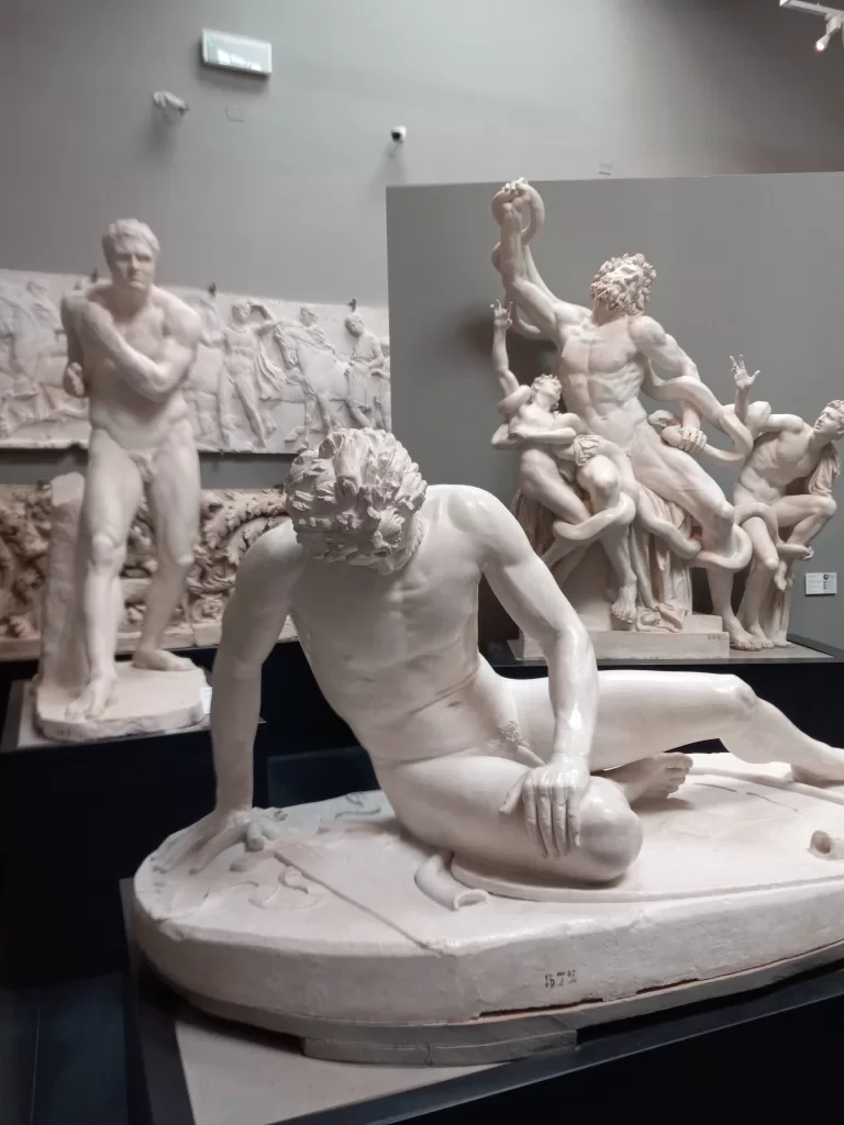 plaster sculptures at Museo di Accademia di Belle Arti in Perugia, Italy