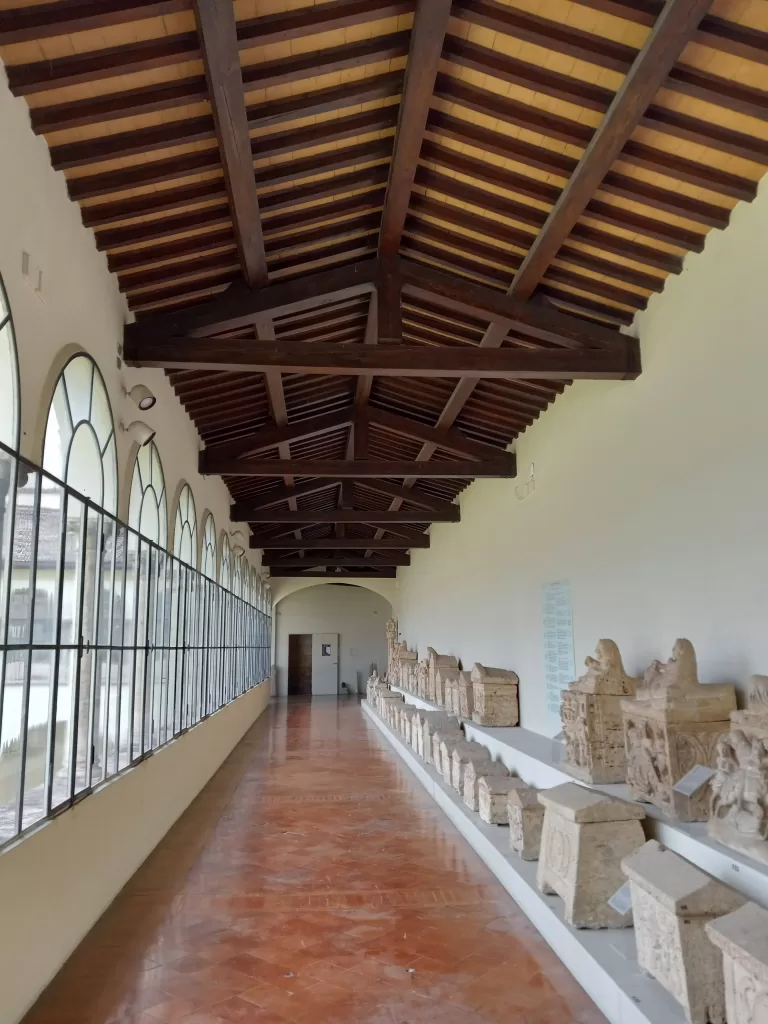 interior architecture of Museo Archeologico Nationale Umbria in Perugia, Italy