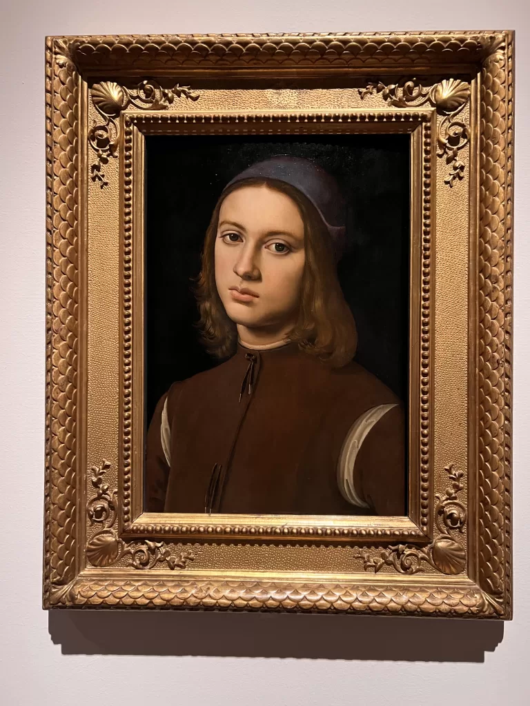 portrait of a young man by Perugino at National Museum of Umbria in Perugia, Italy