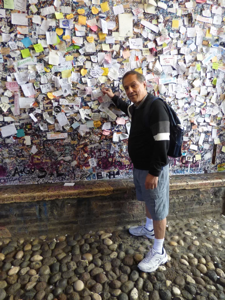 Love letters covering wall of Juliette's courtyard, Verona Italy