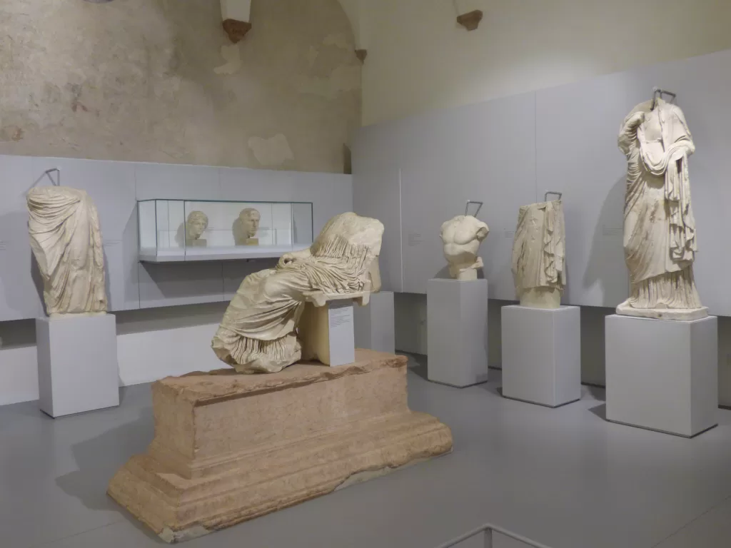 Roman statues in Archaeological Museum, Verona Italy