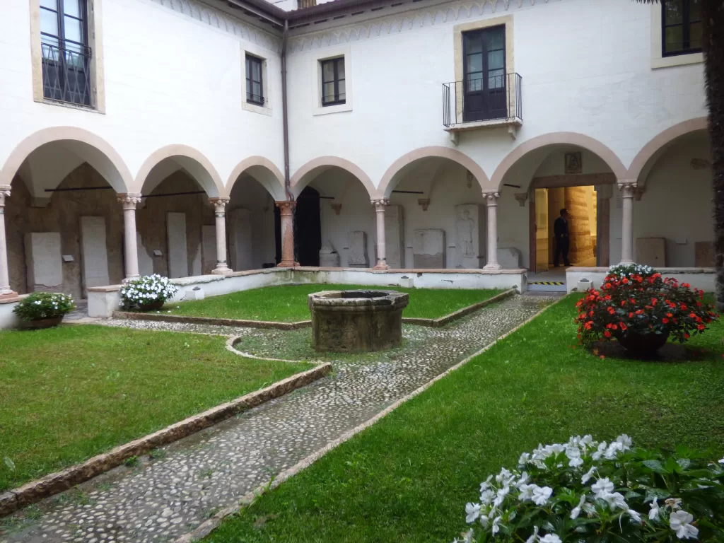 Courtyard at Archaeological Museum, Verona Italy