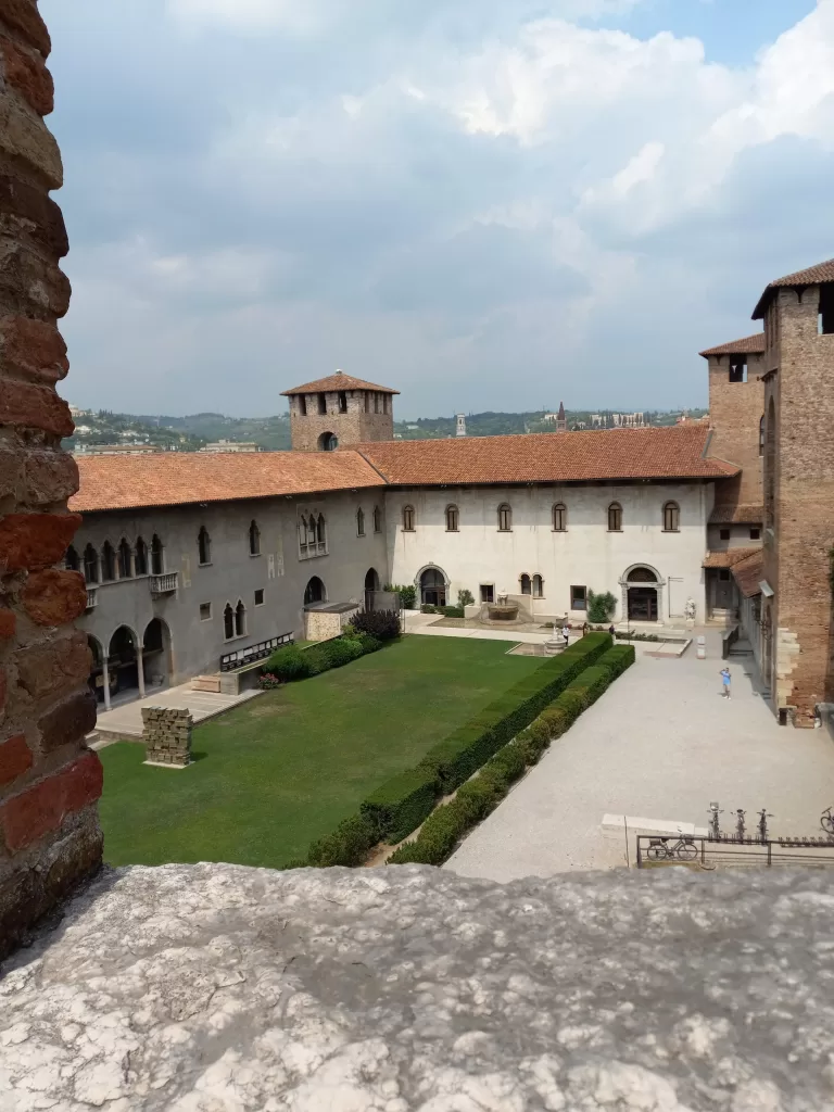 Another view of the courtyard of Castelvecchio, Verona Italy