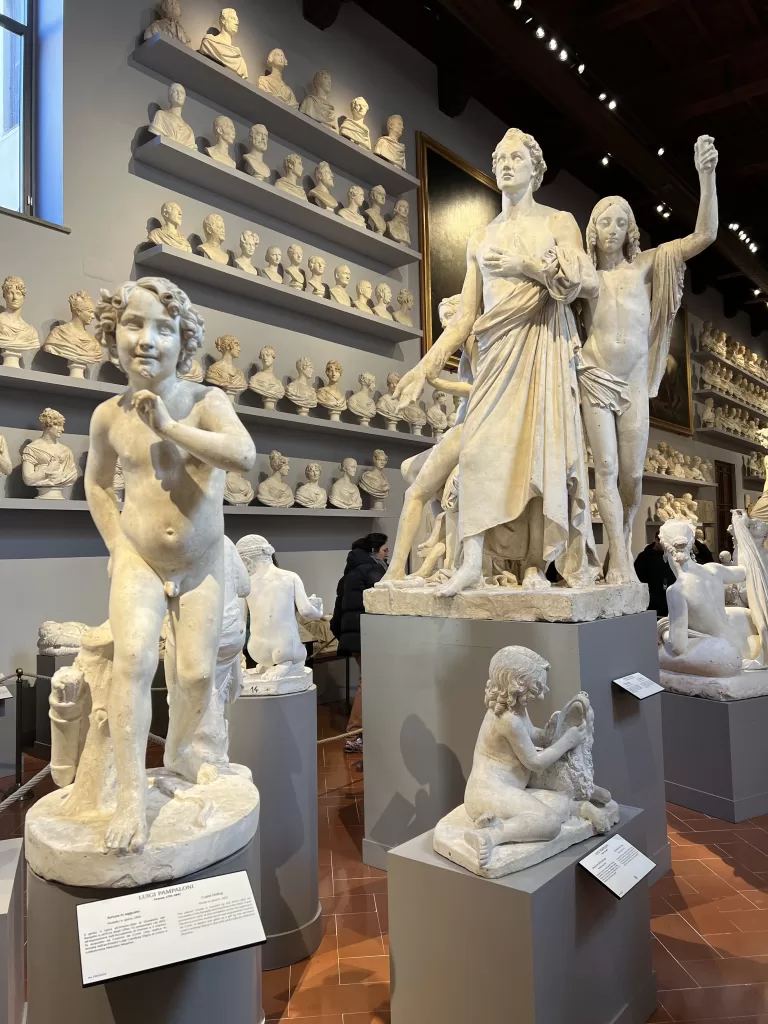 Statues at the Galleria dell'Accademia