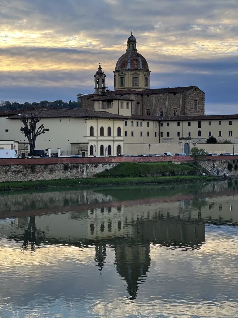 View of a Church beside the River Arno